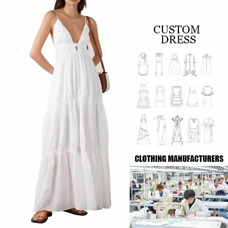 Casual Long Layered V Neck Halter Φόρεμα